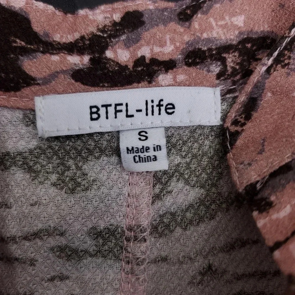 BTFL-LIFE Anthropologie Rayon Safari Boxy Top S - Picture 6 of 8